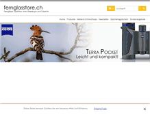 Tablet Screenshot of fernglas-store.ch